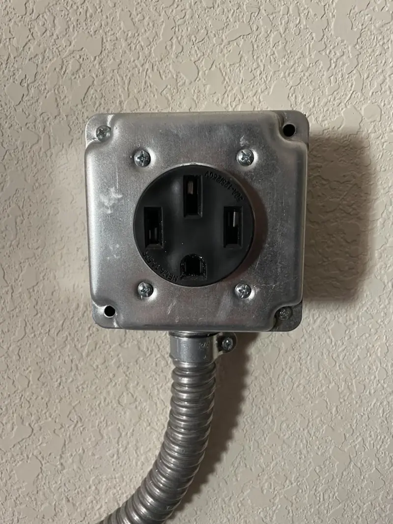 NEMA 14-50 outlet installed for Smart Home Electrical in Ossian